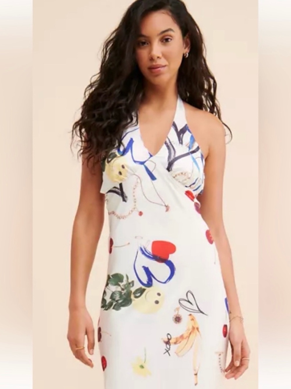 ⚡️Urban Outfitters Everleigh Halter Midi Dress in Botanical Motif - Picture 3 of 6
